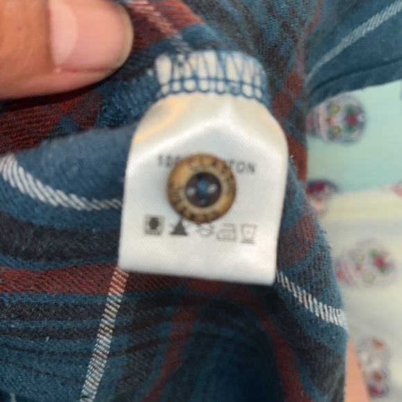 🤎 M Embroidered Flannel Tunic Longline Pockets Rodeo Boho Festival Art To Wear - Picture 9 of 12